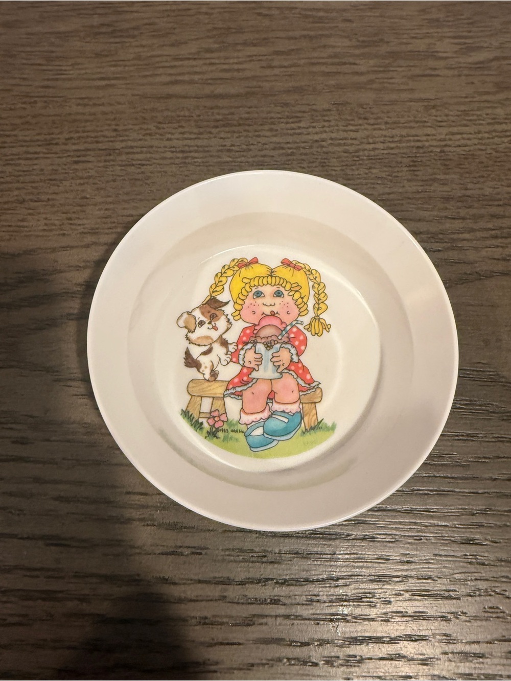 Vintage 1983 Cabbage Patch Kids Melamine Ice Cream Bowl 5”